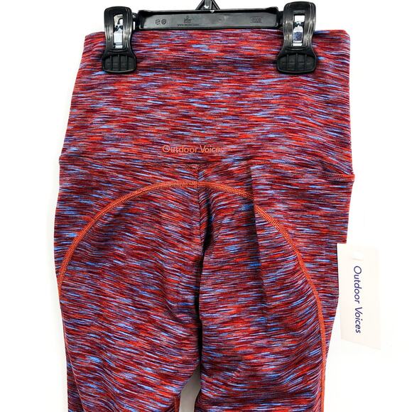 OUTDOOR VOICES Women's Flow 7/8 Leggings XXS Red Orange Heatwave High Waist NWT - Picture 6 of 8
